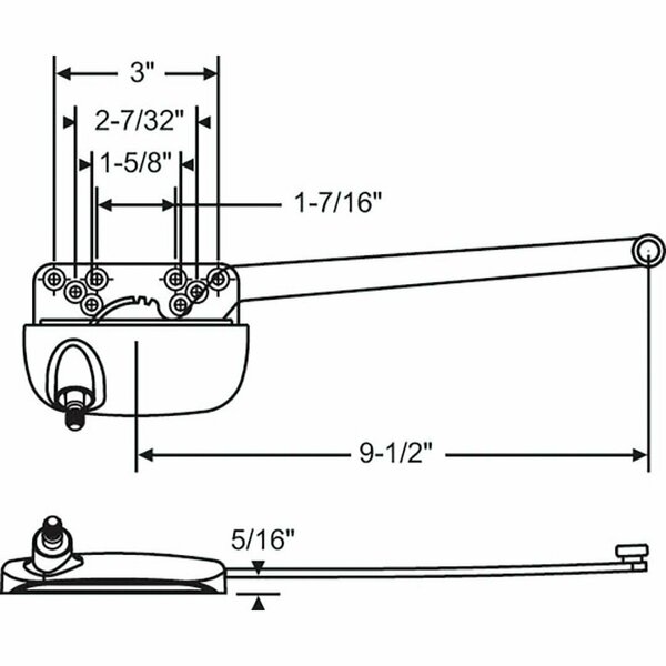 Strybuc Single Arm Casement Operator 36-129-1E